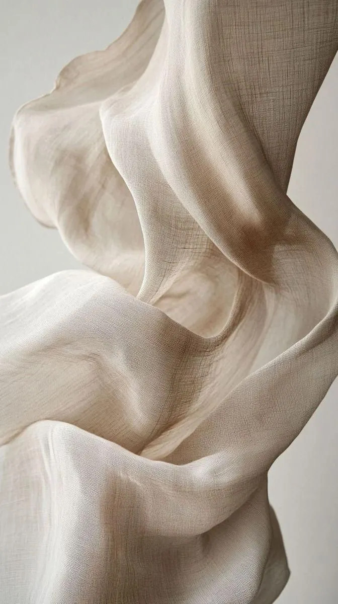 Folds of ivory silk